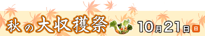 秋の大収穫祭
